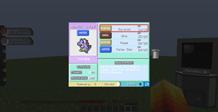Pokémon GUI Interface-Fire Red Version Pixelmon GUIS FEU RED Inspiré