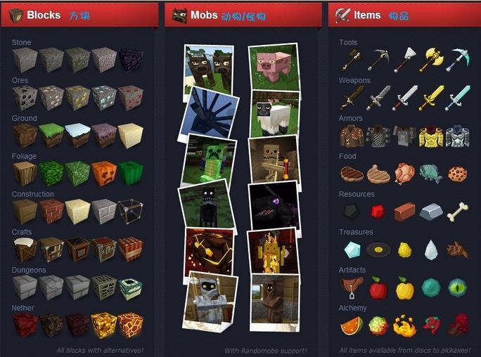 Minecraft Seed Min Material Pack 1.6.2 Green الإصدار الخضراء حزمة المواد البنتاغون