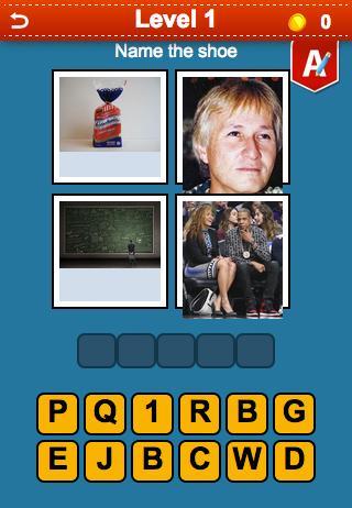 Sneaker 4 pics 1 word