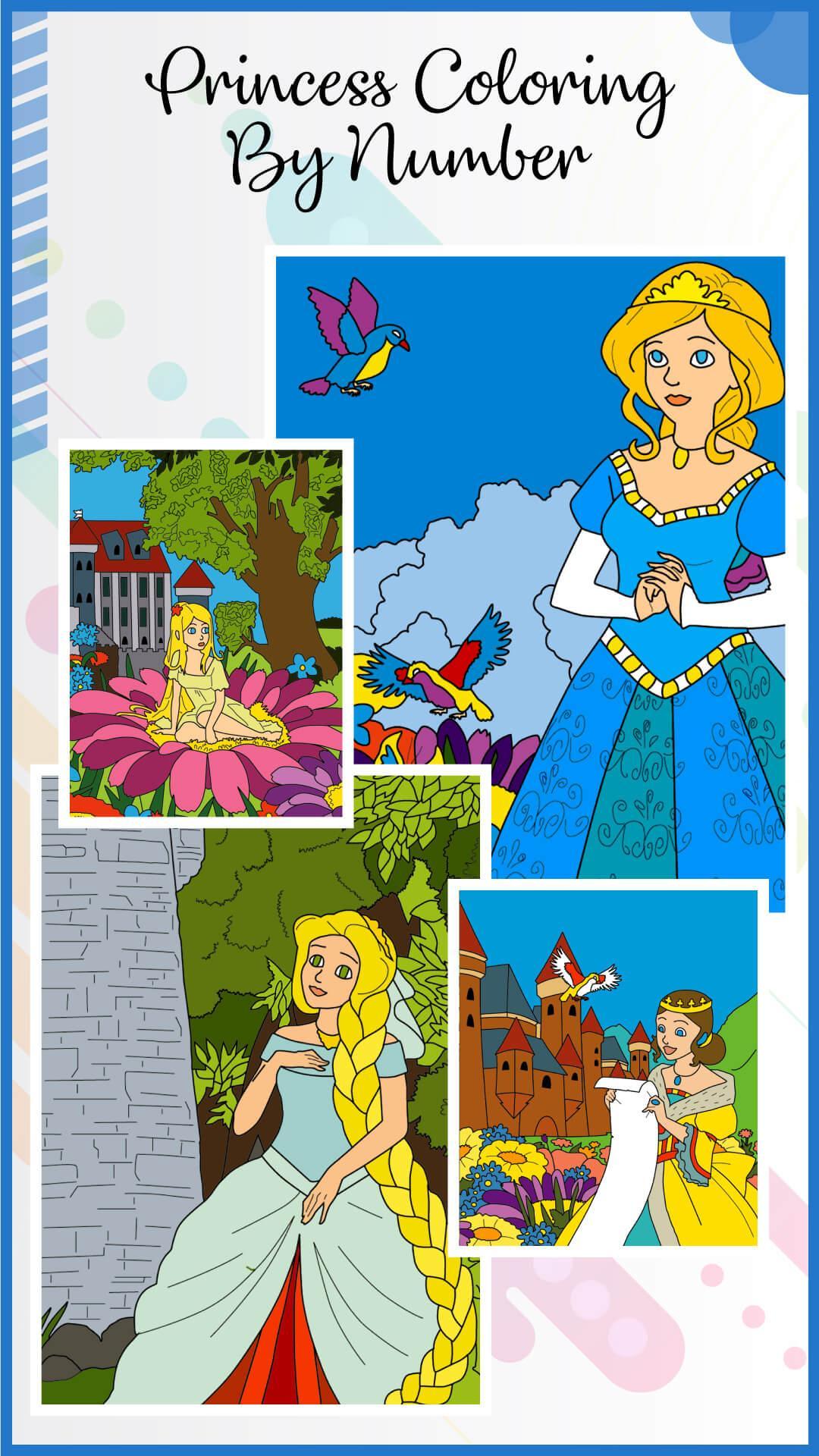 Cartoon Princess Coloring: Color By Numbers