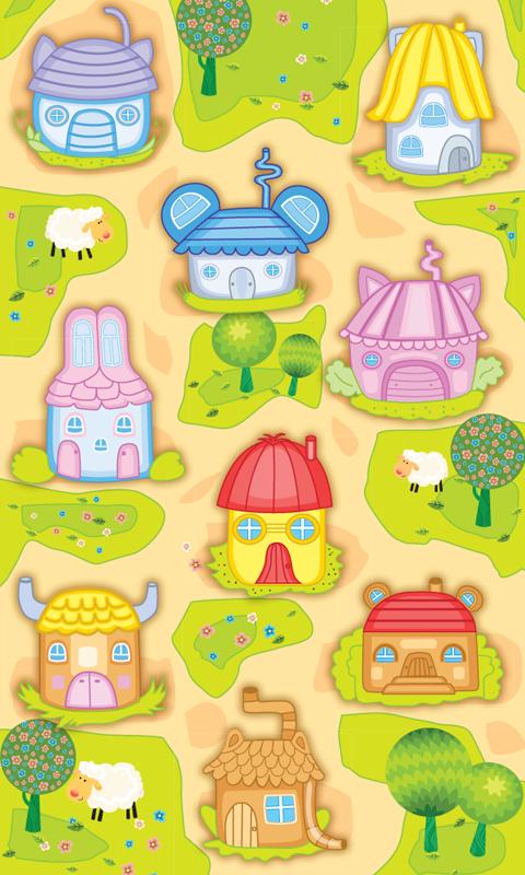 Animated puzzles house animals