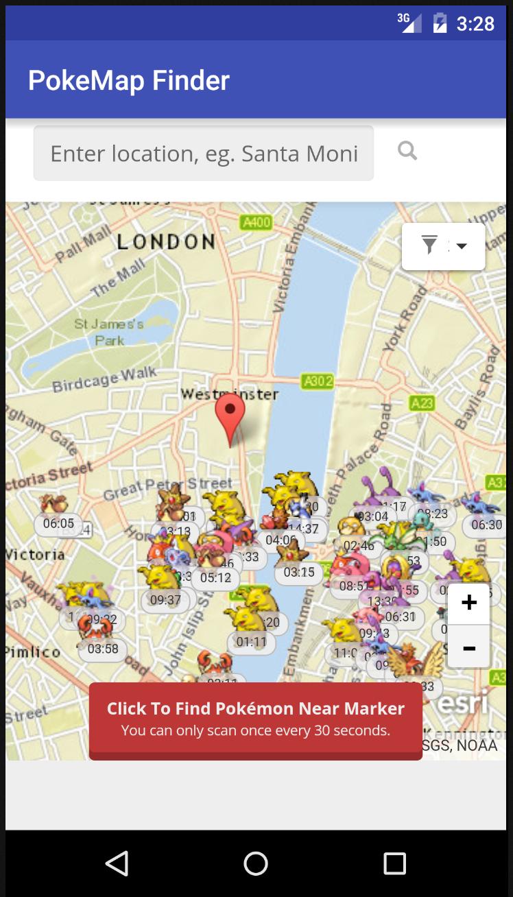 PokeMap Finder for Pokemon Go