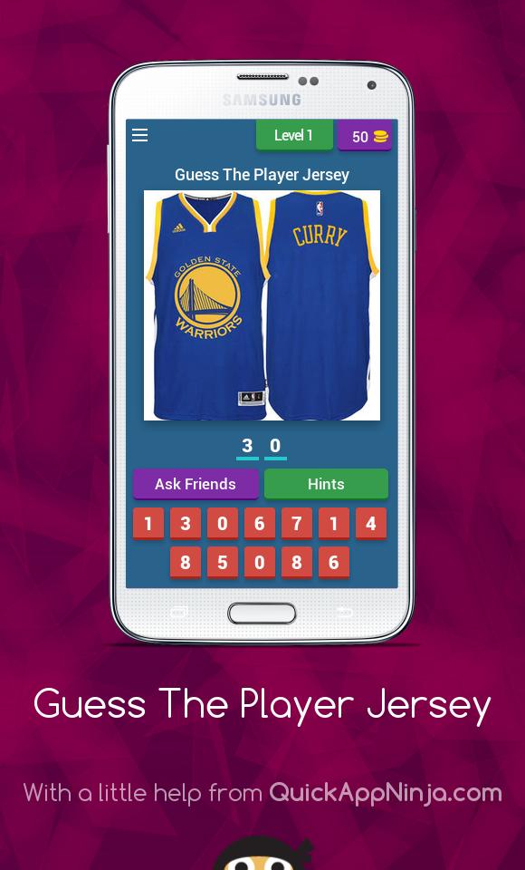 Guess The Number Player Jersey